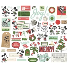 Simple Stories Die Cuts - Bits & Pieces / Say Cheese Classic Mouse CHRISTMAS (57 pieces)